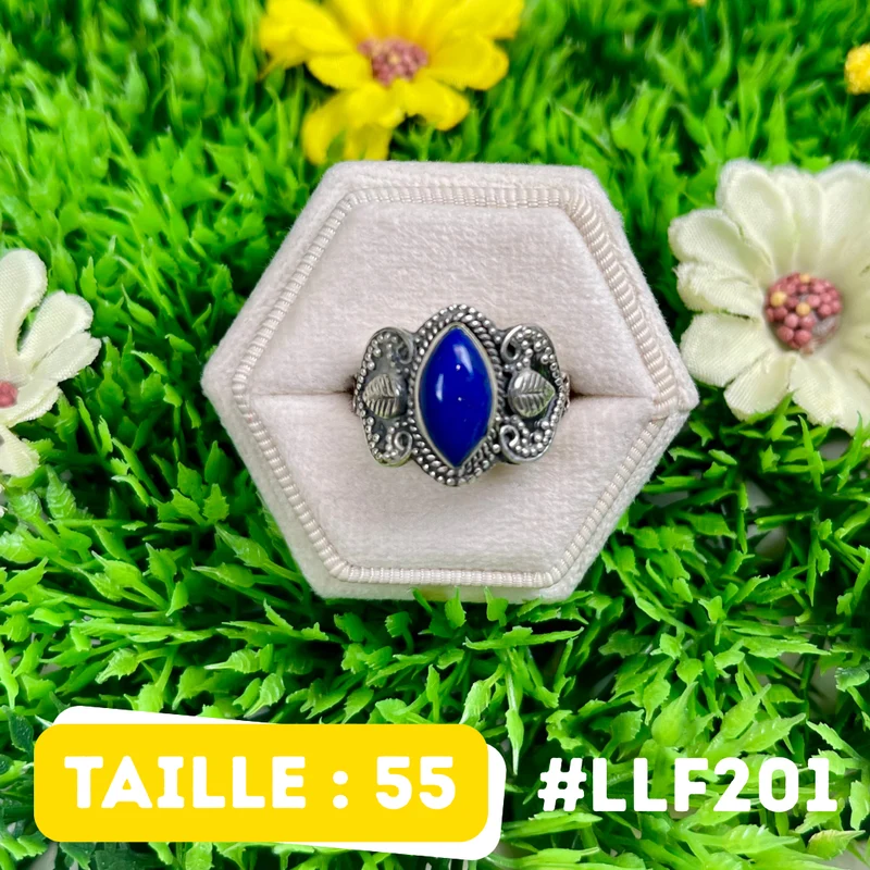 Ring aus 925er Sterlingsilber mit Lapislazuli #LLF201