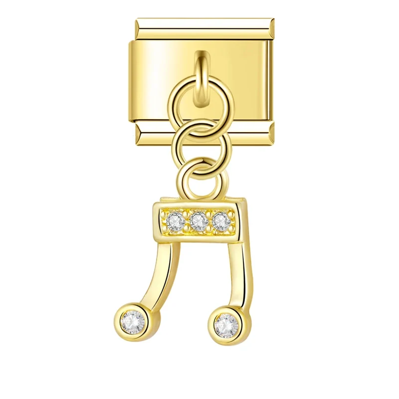 Musik Note Anhänger Gold & Silber