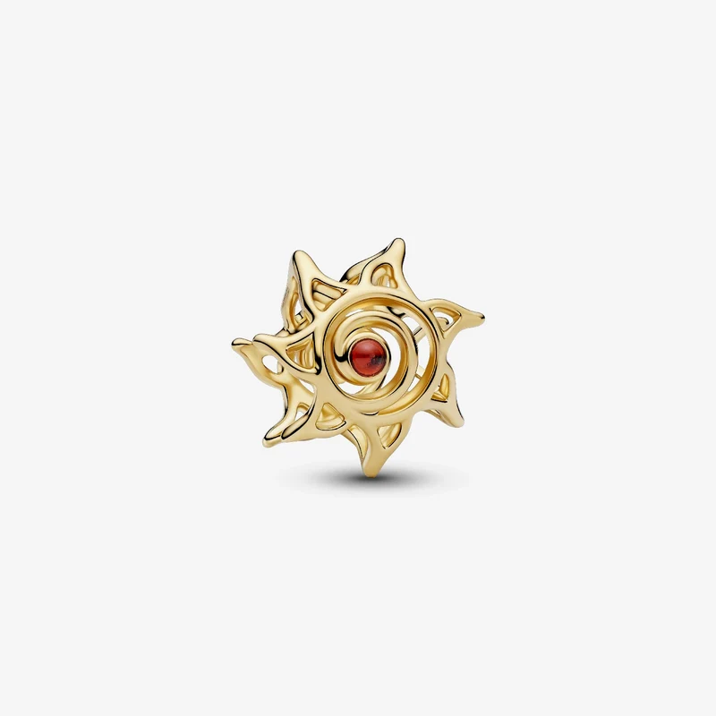 Gold Sun Openwork Charms