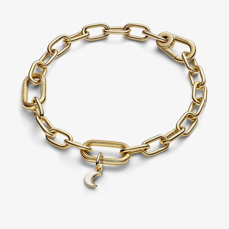 ME Gold White Crescent Moon Mini Dangle Charms