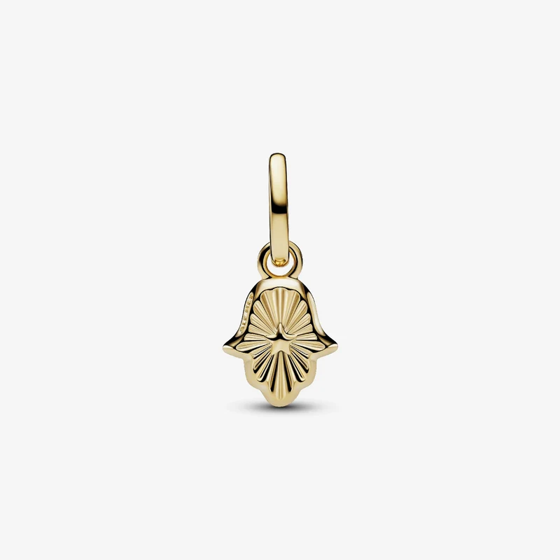 ME Gold Green Hamsa Hand Mini Dangle Charms