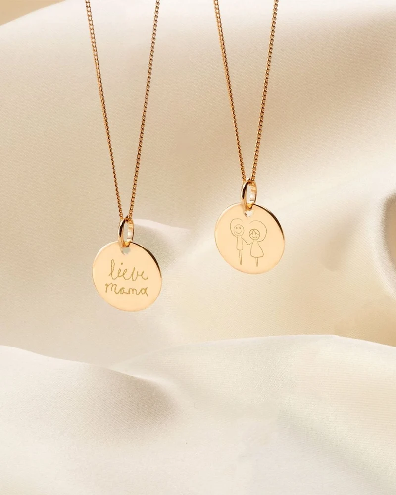Ketting met Kindertekening - Verguld - Gepersonaliseerde Ketting