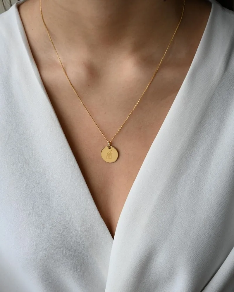 Ketting met Kindertekening - Verguld - Gepersonaliseerde Ketting