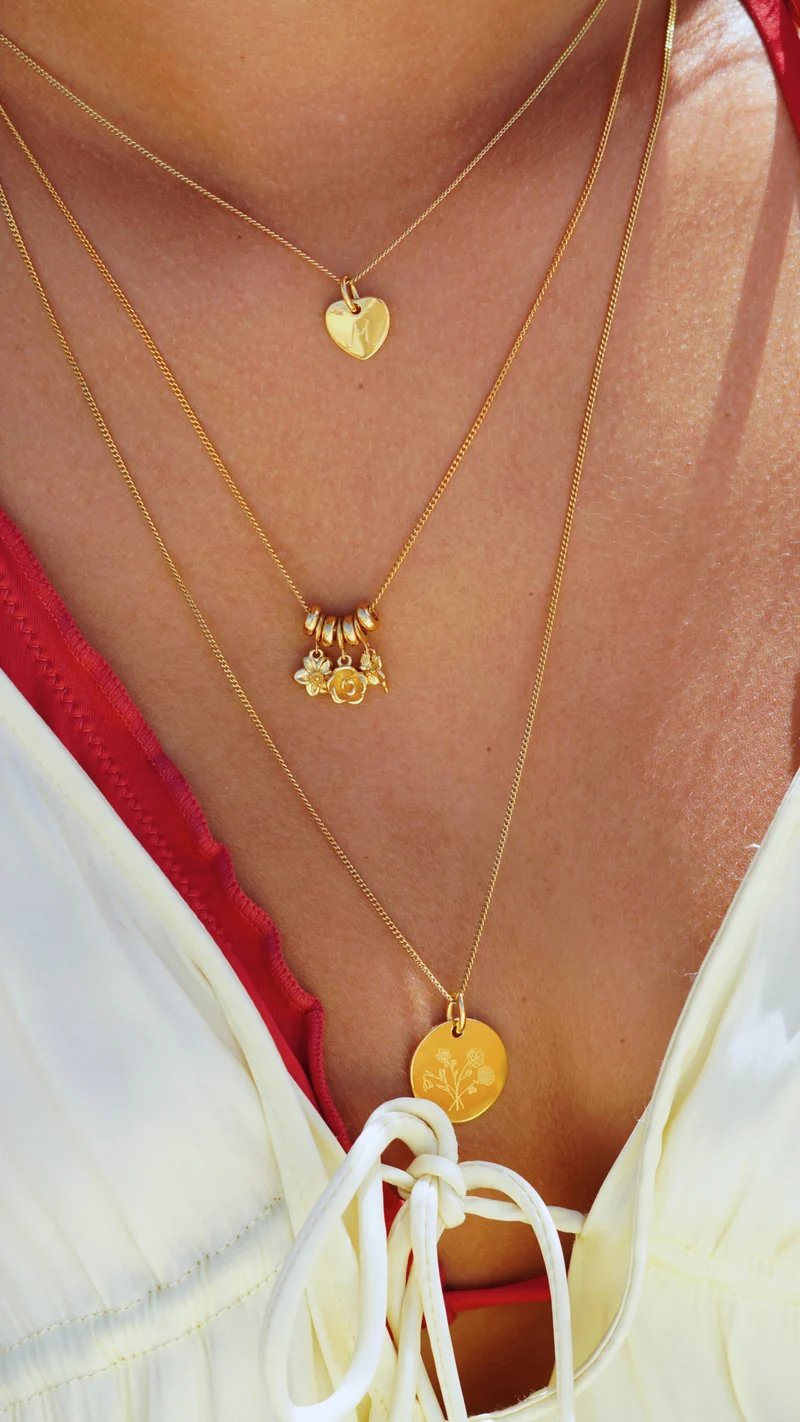 Mini Heart Ketting - Verguld - Gepersonaliseerde Ketting
