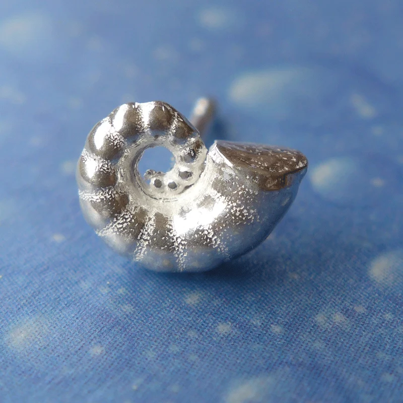 Taucher Schmuck Ohrstecker Posthorn Silber xxs