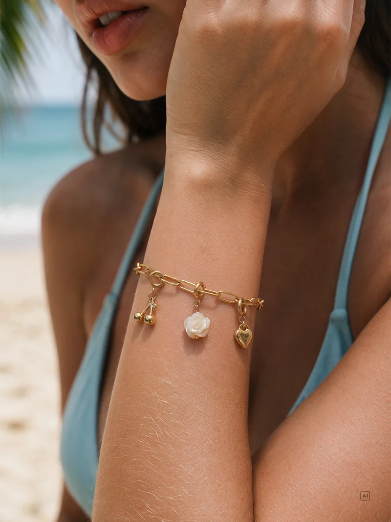 Moon Rose Ketten-Charm