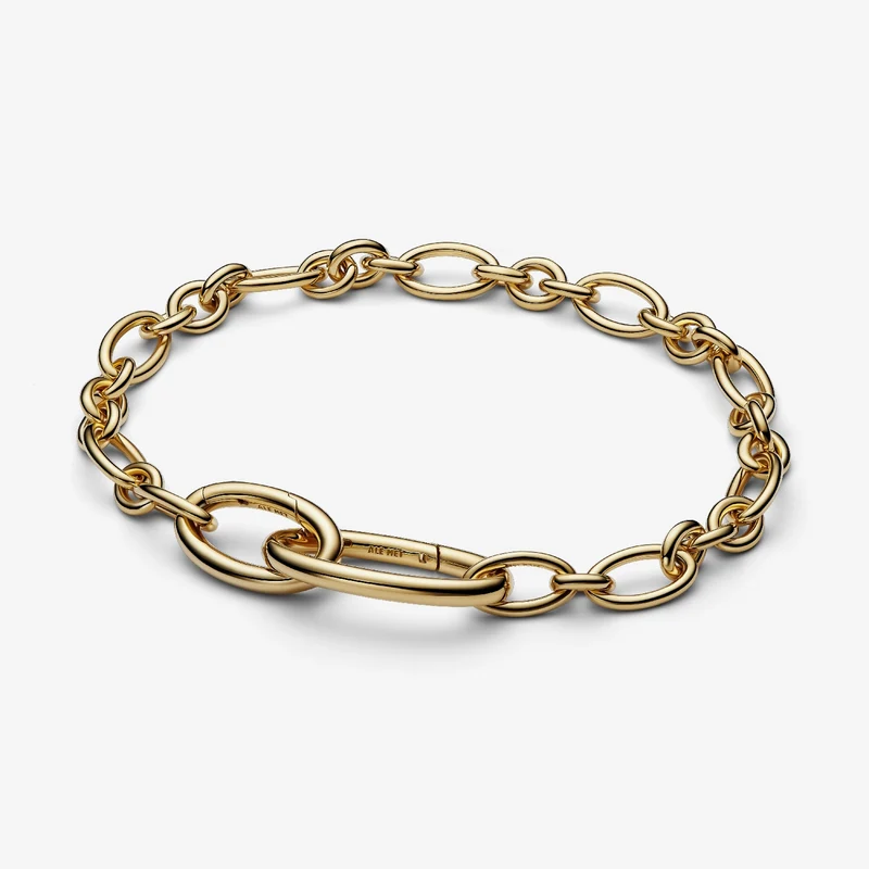 ME Gold Openable Oval Link Chain Bracelet, 23cm