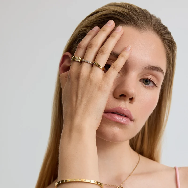 Gold Eternity Stacking Ring