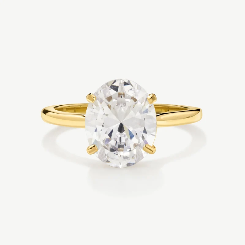 Gold Oval Solitaire Travel Ring