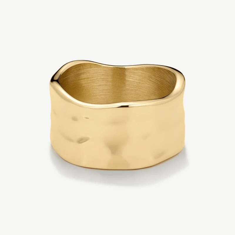 Gold Textured Band Ring