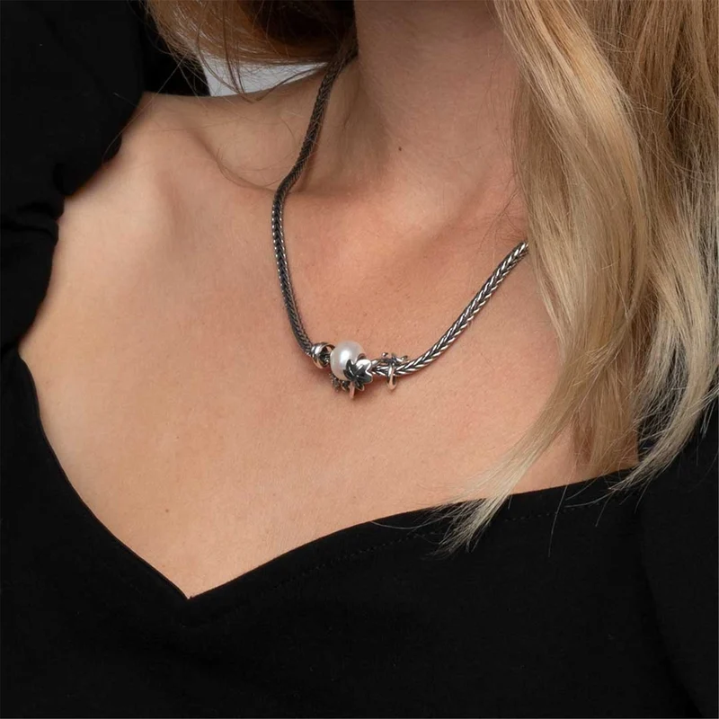 Silber Halskette mit glattem Verschluss