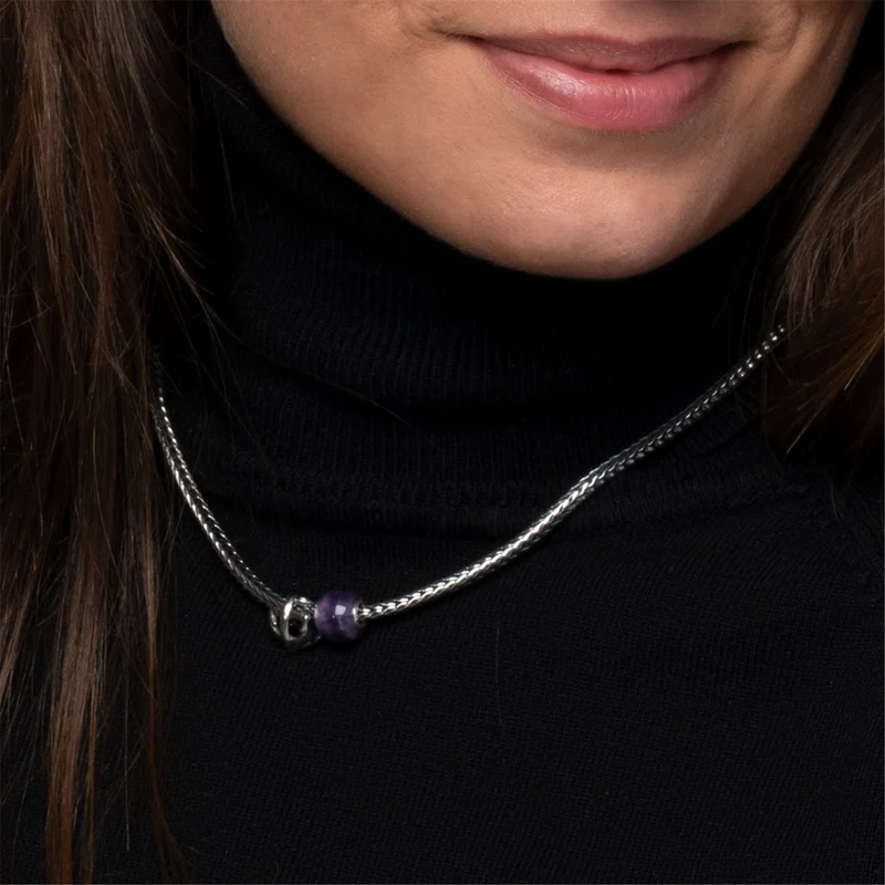 Silber Halskette mit glattem Verschluss