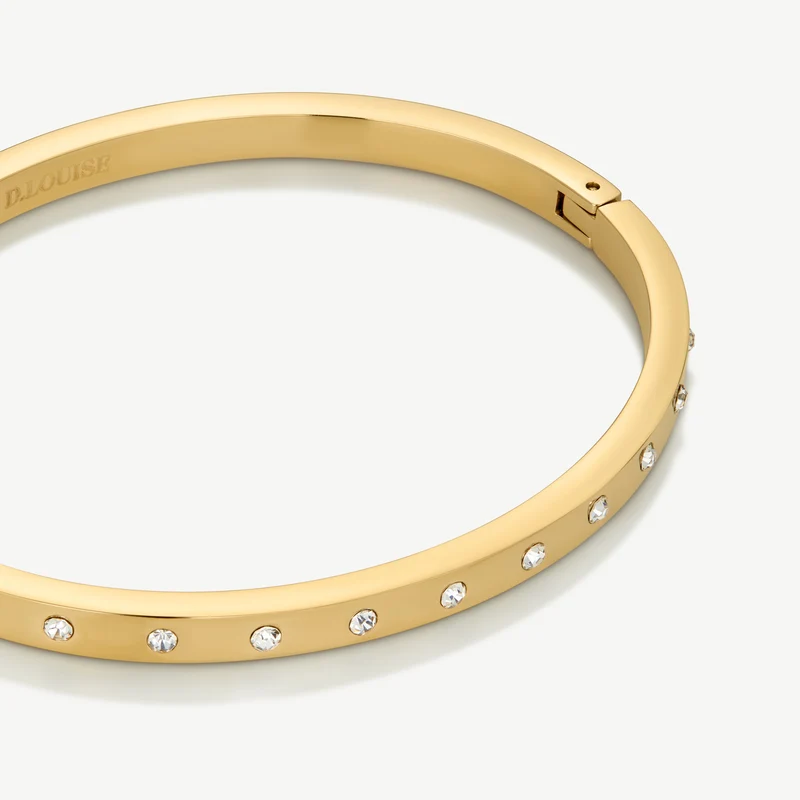 Gold Slim Eternity Bangle