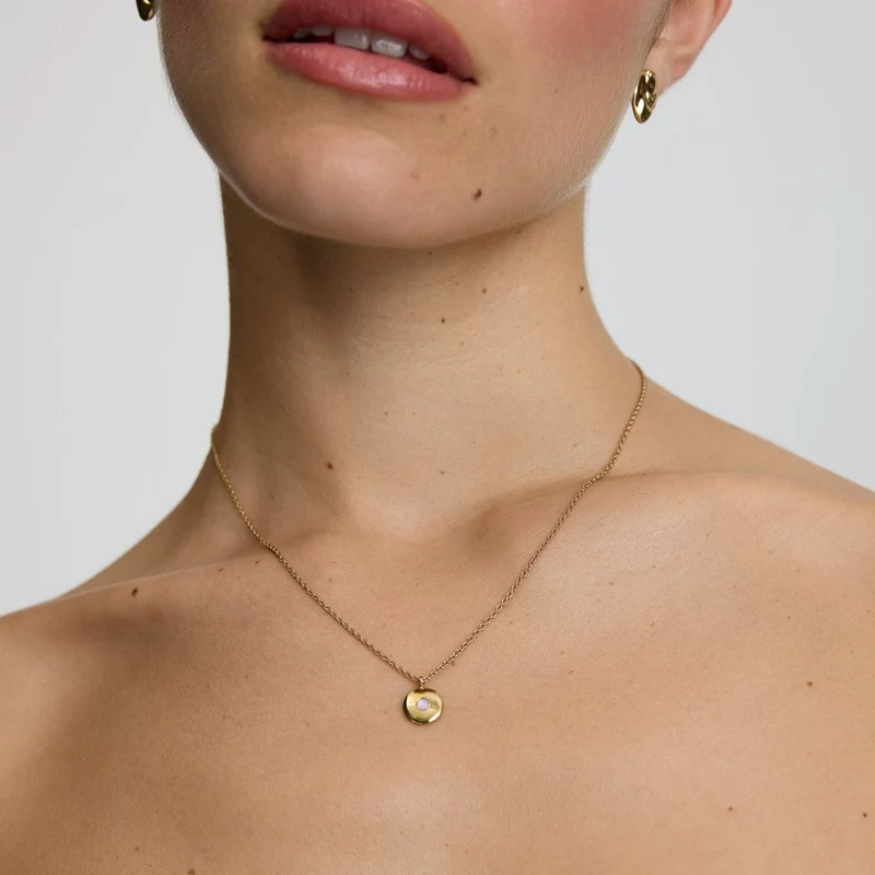 Gold June Birthstone Necklace