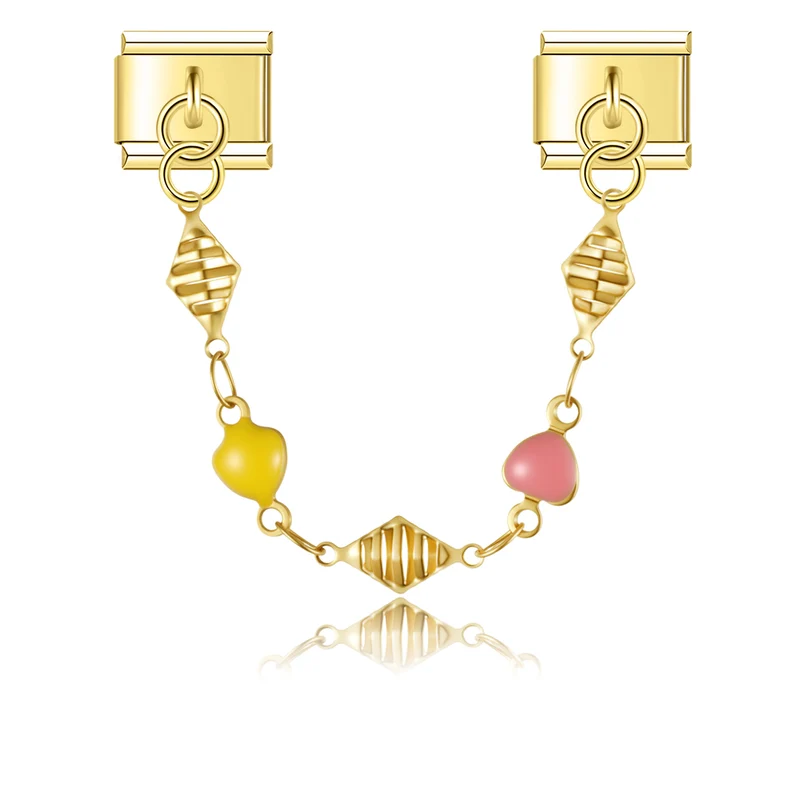 Herz+Rauten Charm-Kette