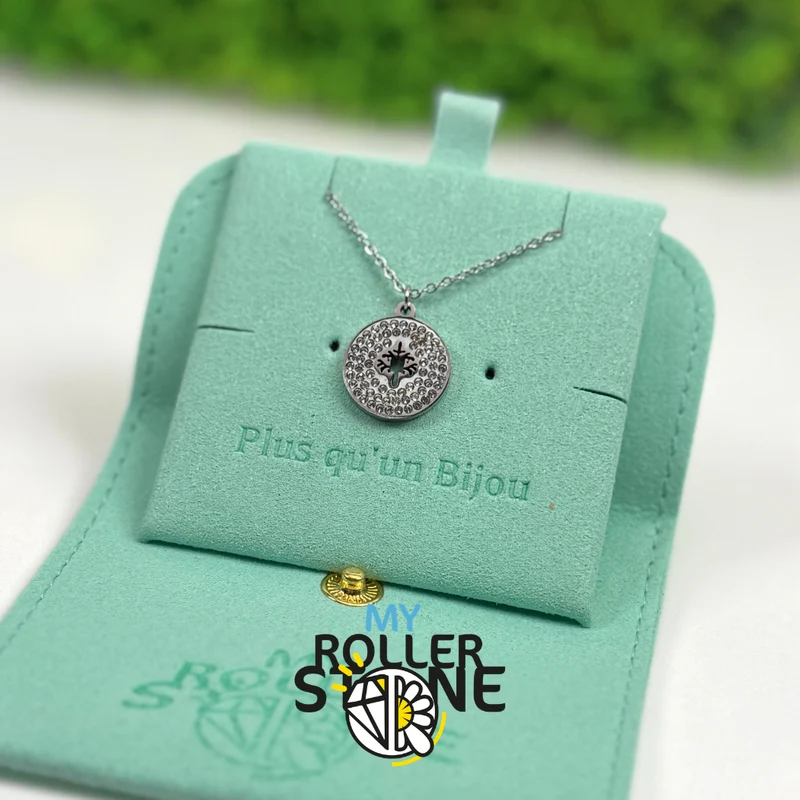 Strass-Lebensbaum-Medaillon-Halskette