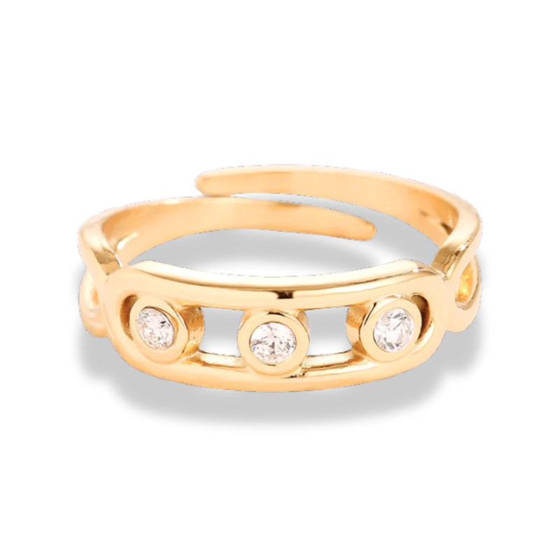 Pave Soul Ring 14K Vergoldung