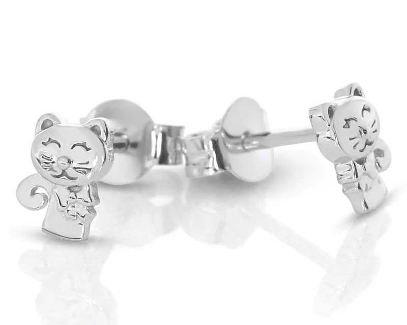 Katze Ohrstecker Kinderschmuck Kitty Ohrring