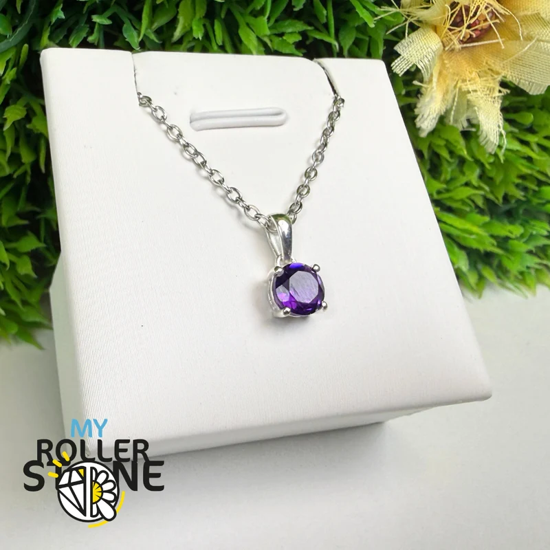 Facettierter Amethyst-Anhänger – PBC206-AMF