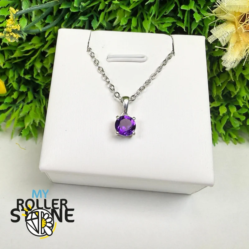 Facettierter Amethyst-Anhänger – PBC206-AMF