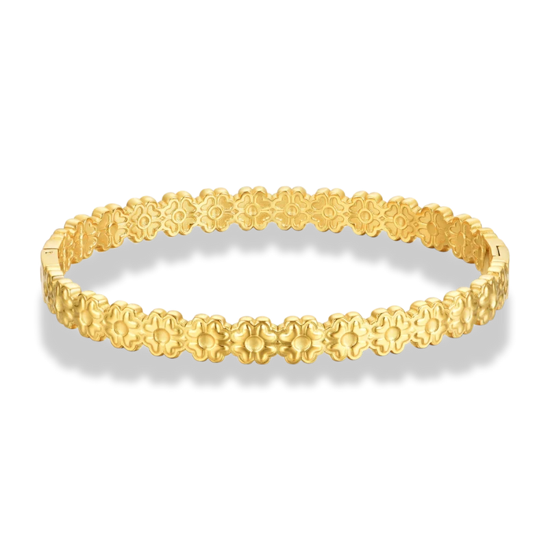 Tribal Flower Armreif 18K Vergoldet
