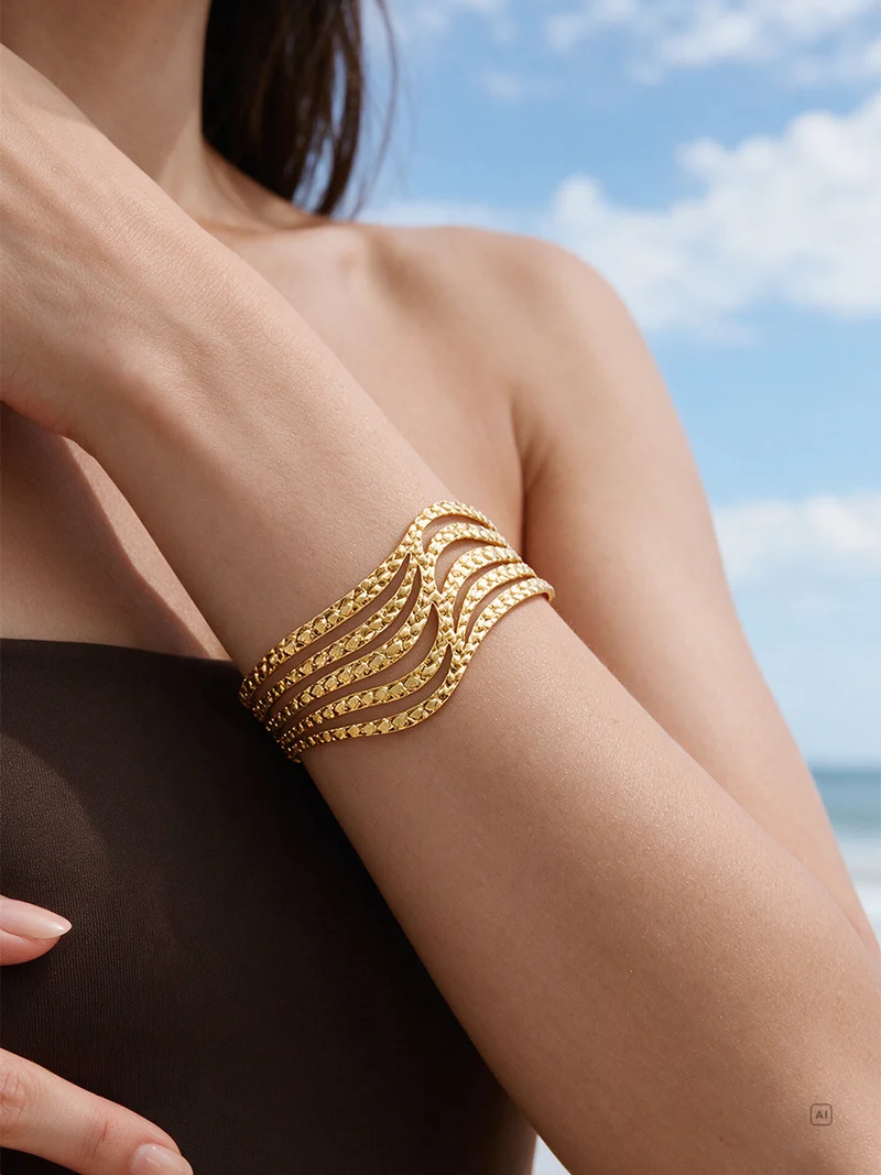 Graceful Ripple Armcuff