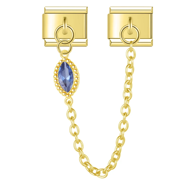 Charm-Kette mit Brosche
