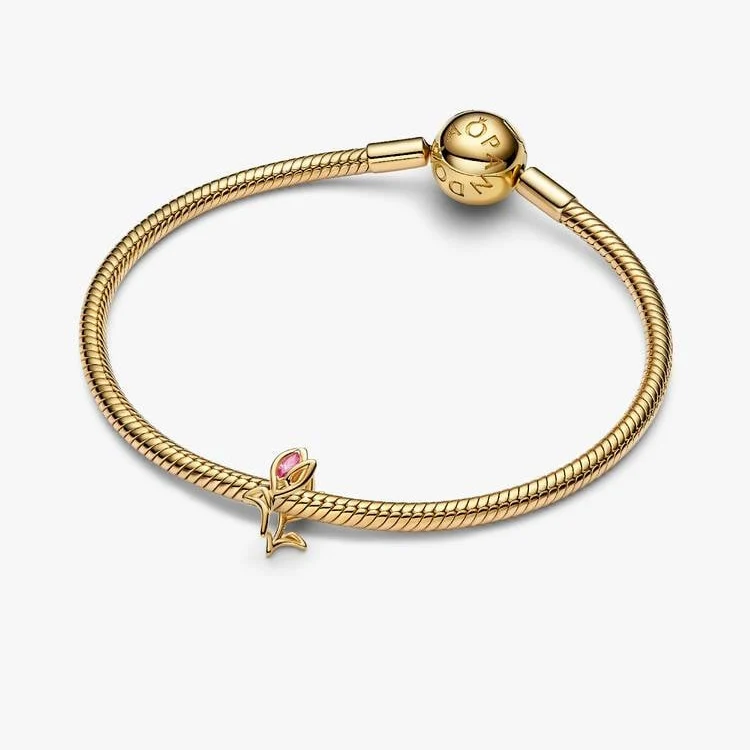 Gold Tulip Openwork Charms