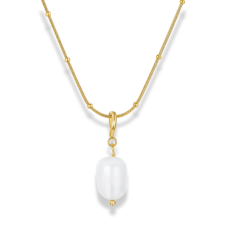 Classic Dangling Pearl Kette 14K Vergoldet