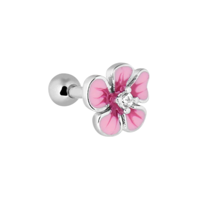 Pink Flower Ohr Piercing - Titan