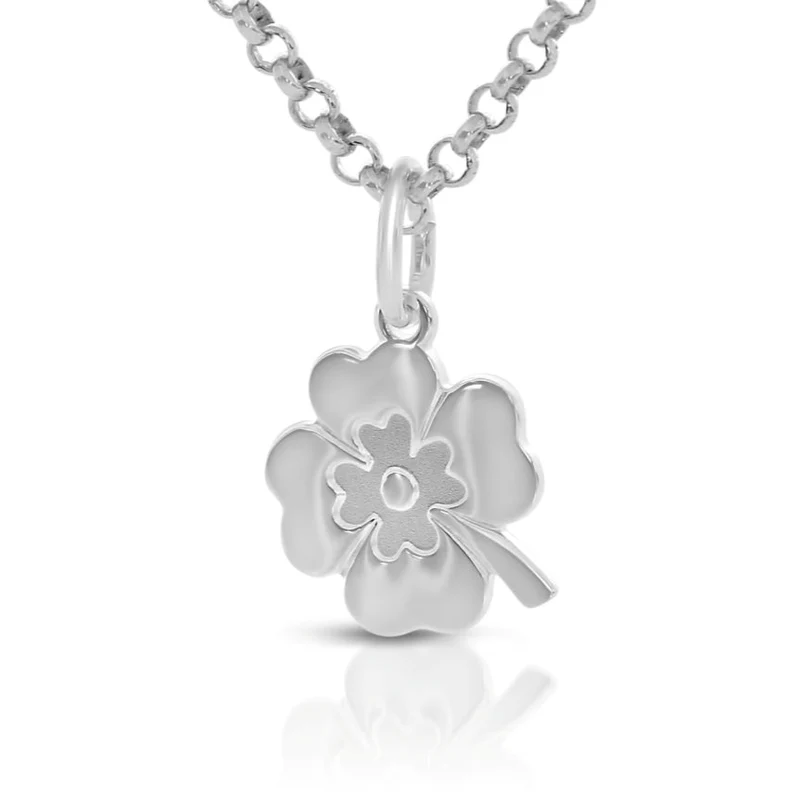 Kleeblatt Kette 925 Silber Damenschmuck Glücksbringer