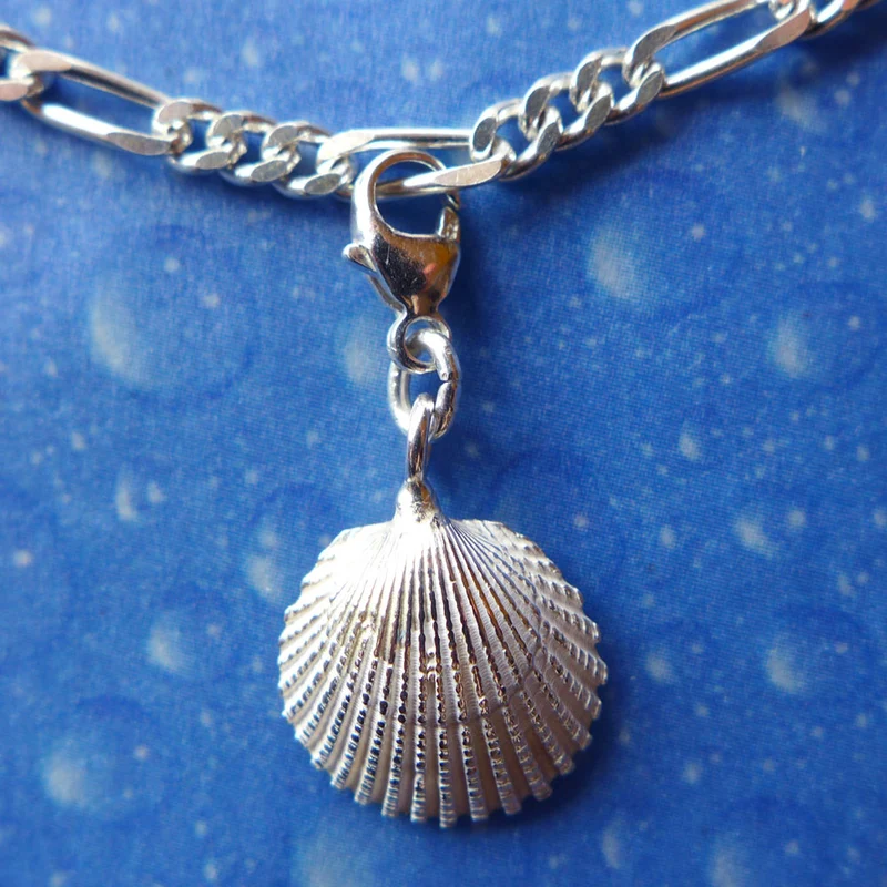 Sommer Schmuck Armband Herz Muschel Silber