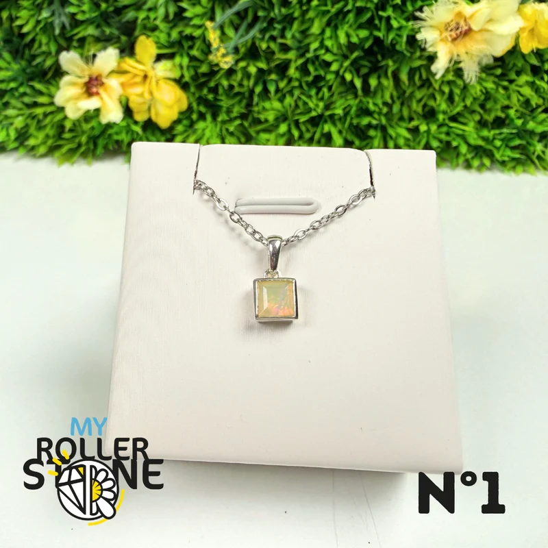 Facettierter äthiopischer Opal-Anhänger – CB-P707EO