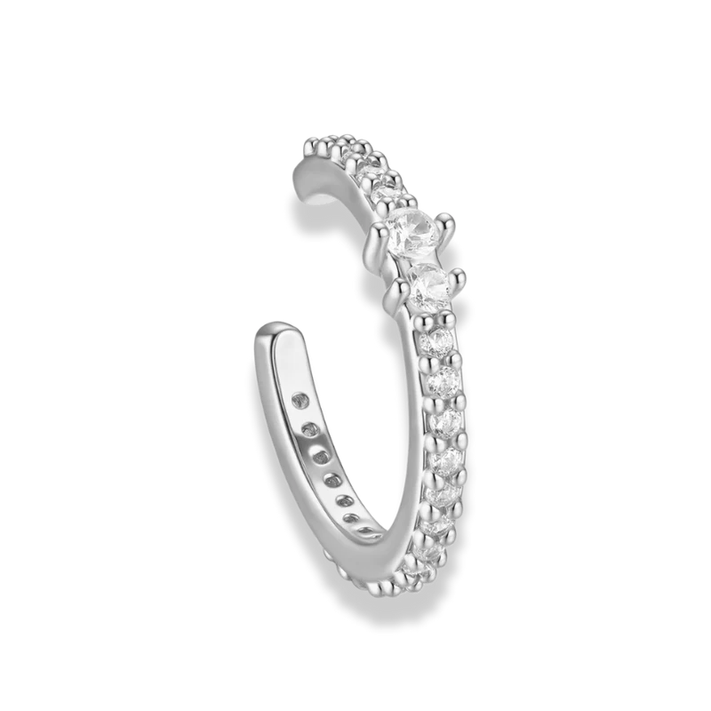 Double Stone Pave Earcuff 18K Vergoldet
