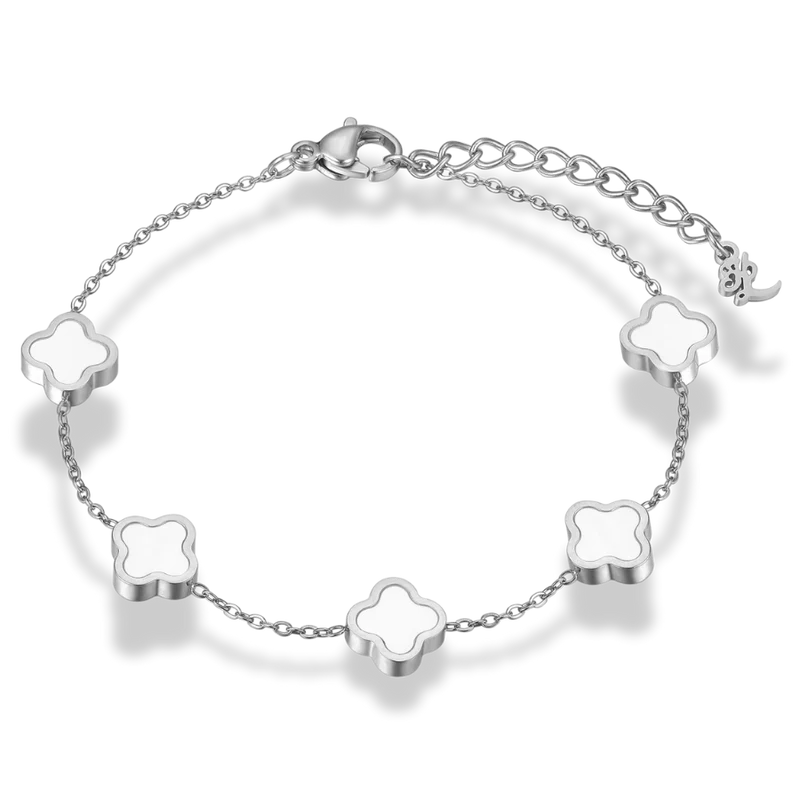 Mini Perlmutt Lucky Leaf Abbaddon Armband 14K Vergoldet
