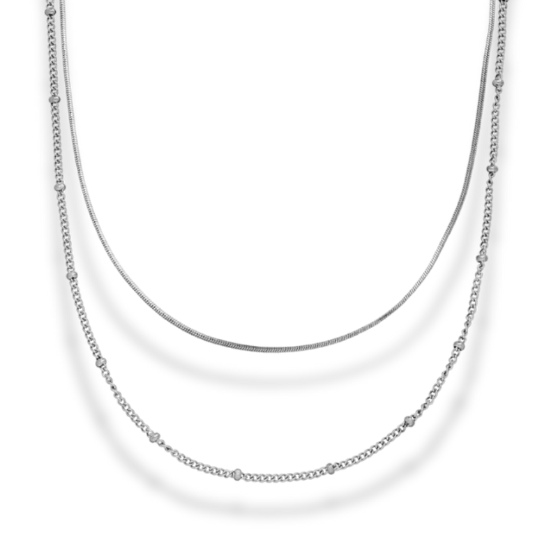 Double Simple Ball Kette 14K Vergoldet