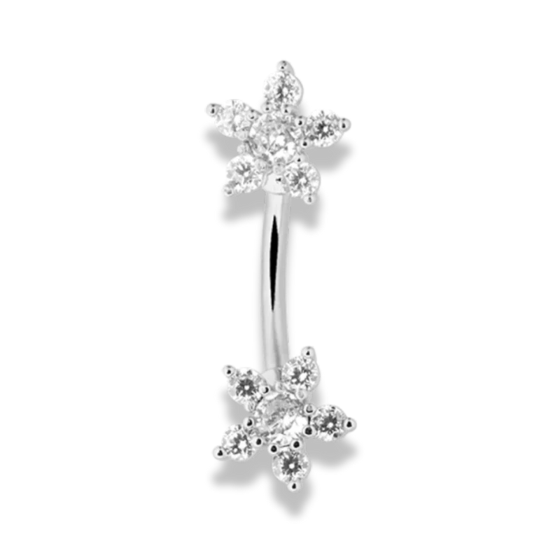 Double Flower Rook Piercing - Titan