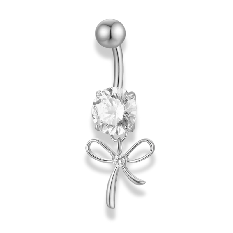 Ribbon Dangle Belly Piercing - Titan