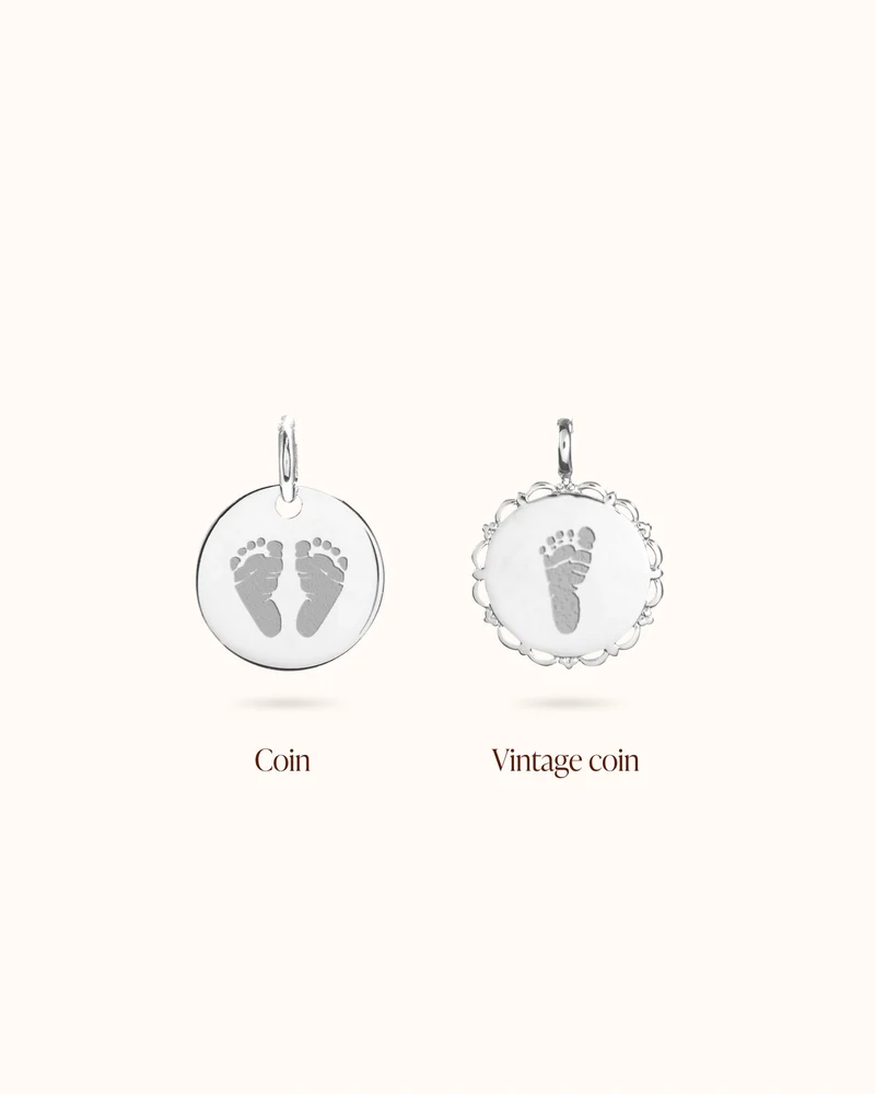 Gepersonaliseerde Losse Hand- en Voetafdruk Bedel - Zilver - Gepersonaliseerd Sieraad