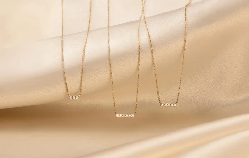 14k Family Diamond Ketting - Gepersonaliseerde Ketting