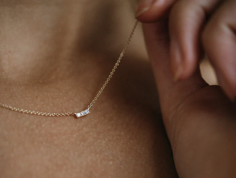 14k Family Diamond Ketting - Gepersonaliseerde Ketting