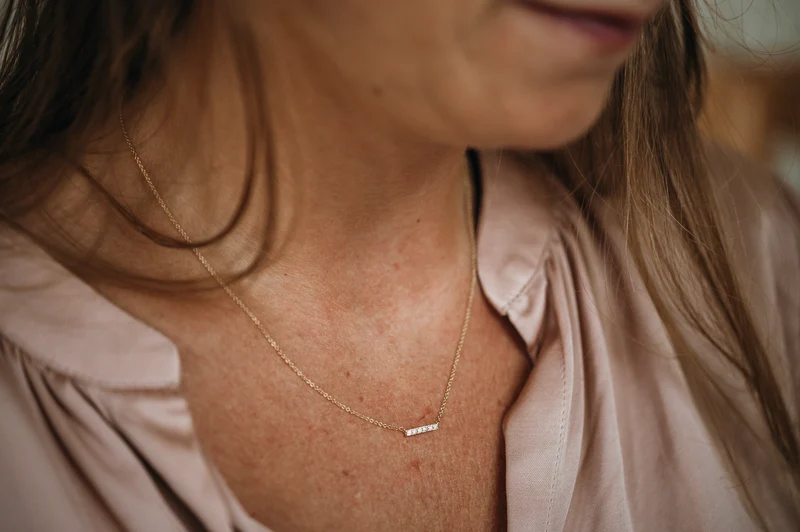 14k Family Diamond Ketting - Gepersonaliseerde Ketting