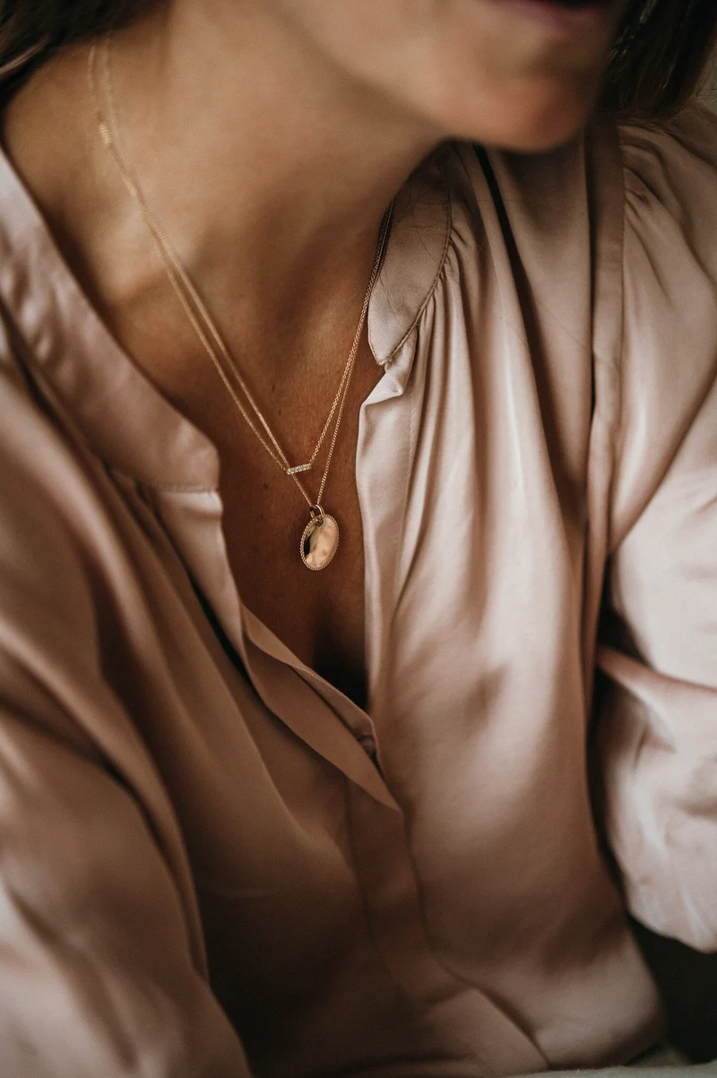 14k Family Diamond Ketting - Gepersonaliseerde Ketting