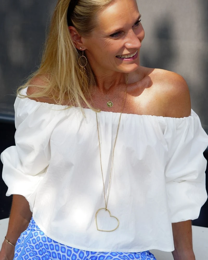 Big Heart Ketting - Goudkleurig staal - Gepersonaliseerde Ketting