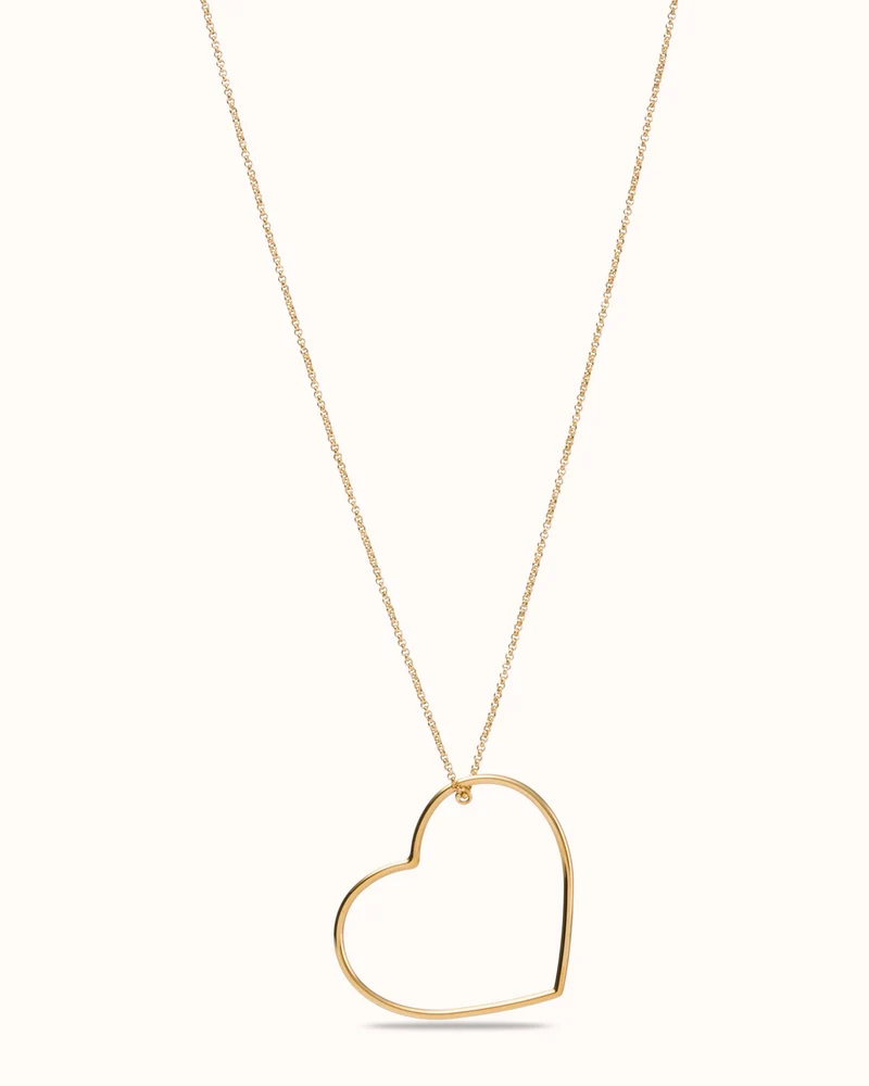 Big Heart Ketting - Goudkleurig staal - Gepersonaliseerde Ketting