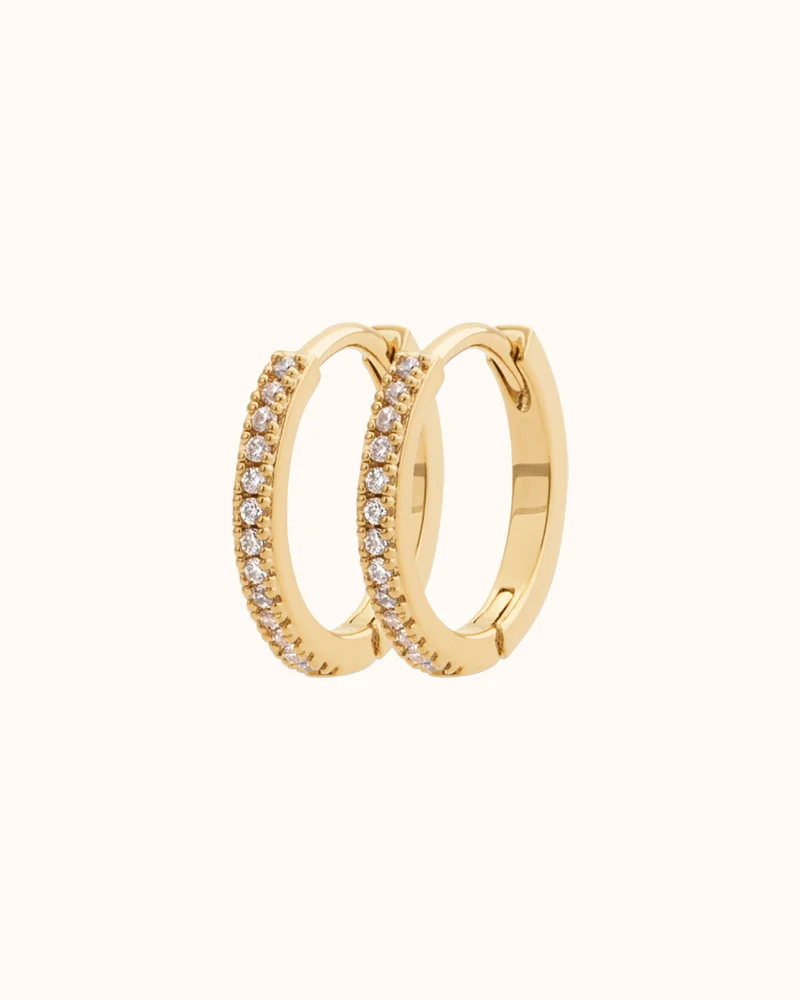Sparkle Hoops - Verguld - Gepersonaliseerde Sieraden