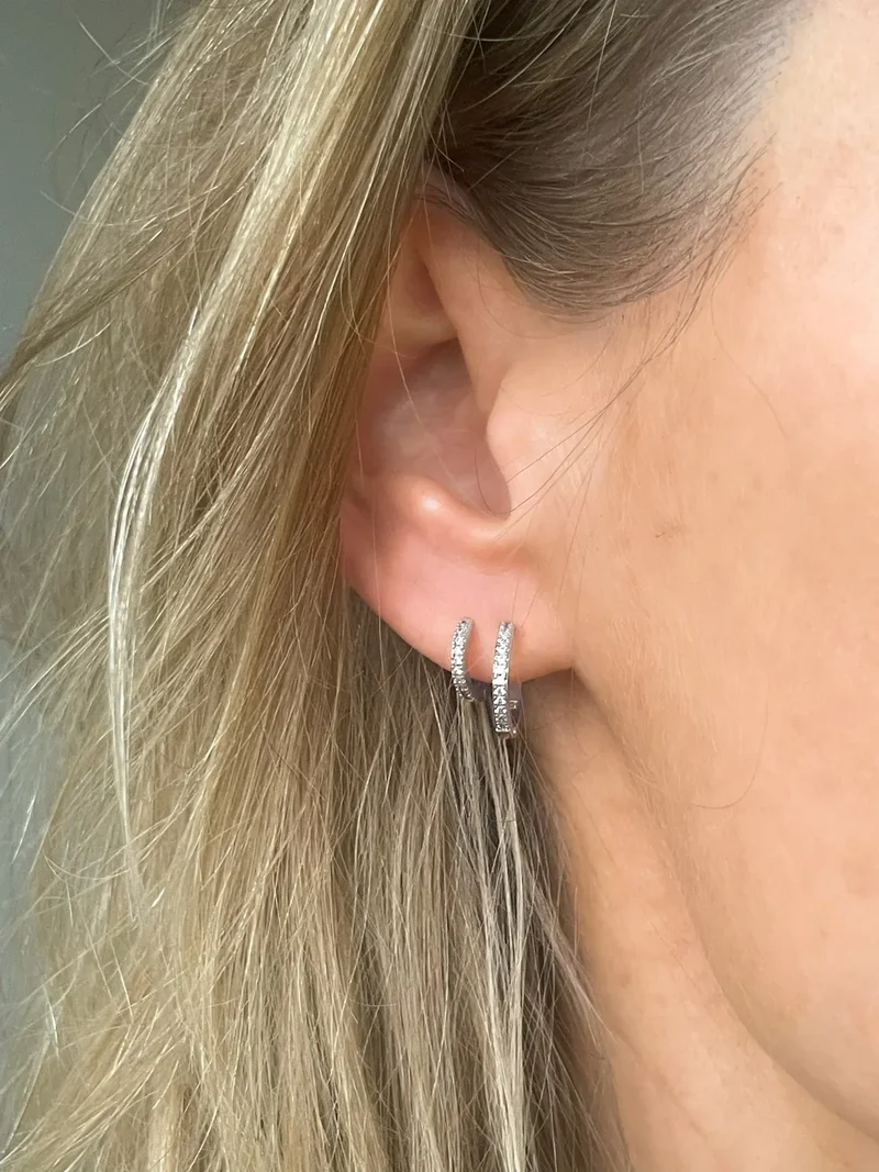 Sparkle Hoops - Zilver - Gepersonaliseerde Sieraden