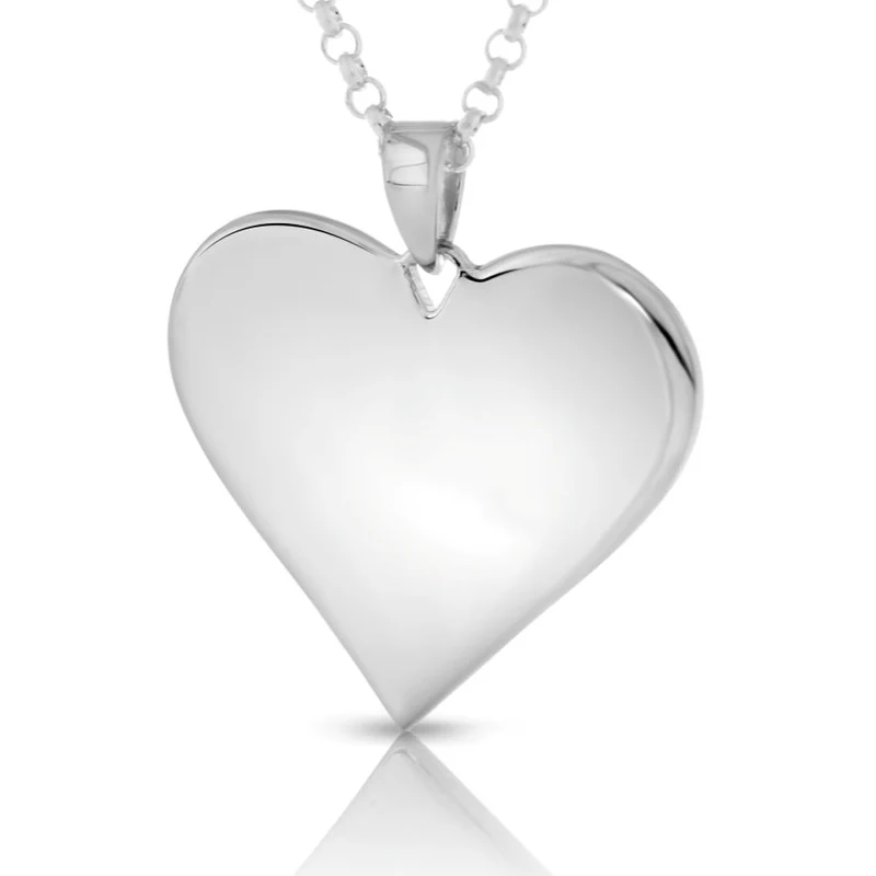 Kette mit Herz Anhänger 925 Silber Gravur Schmuck online