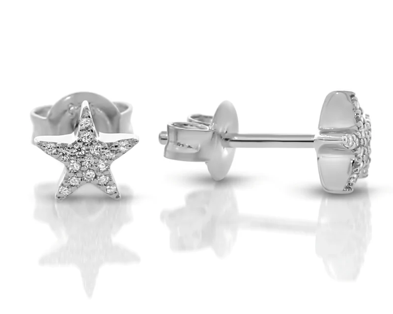 Ohrstecker Zirkonia Stern 925 Silber Damen Kinder Schmuck