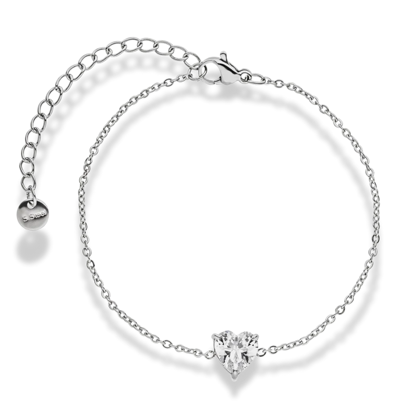 Simple Crystal Heart Armband 14K Vergoldet